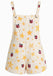 [Prévente] Combishort Salopette à Bretelles Nouées avec Coccinelle et Étoile Jaune Années 1970