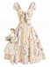 [Prévente] Robe Beige Encolure Cœur Wildflower Nœud Années 1950