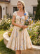 [Prévente] Robe Beige Encolure Cœur Wildflower Nœud Années 1950 4