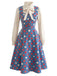 [Prévente] Ensemble 2 pièces blouse à col volanté avec nœud et robe à pois années 1950