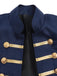 Veste à col montant, rayures dorées et boutons décoratifs années 1970