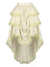 Jupe Beige Dentelle Victorienne Superposée Asymétrique Années 1950