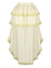 Jupe Beige Dentelle Victorienne Superposée Asymétrique Années 1950 2