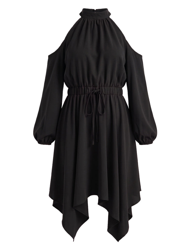 [Grande Taille] Robe à épaules dénudées et ourlet mouchoir Années 1970