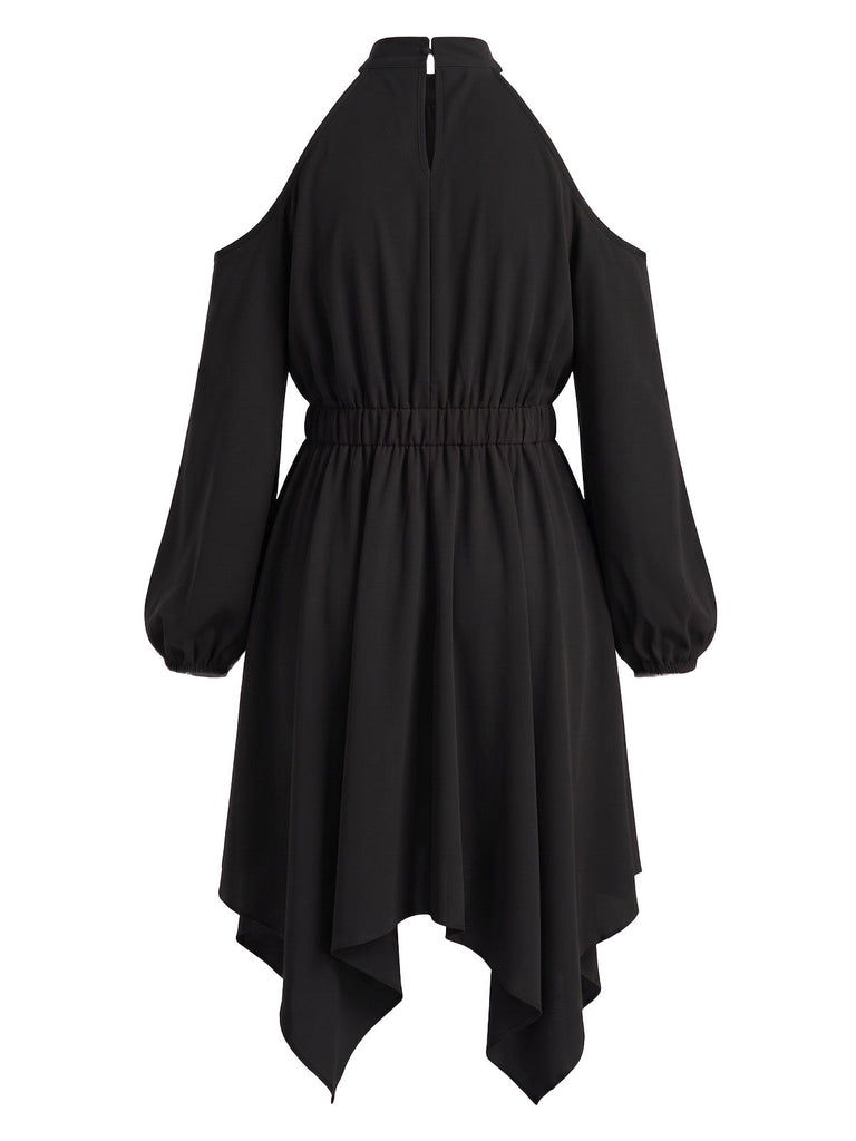 [Grande Taille] Robe à épaules dénudées et ourlet mouchoir Années 1970