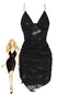 Robe Noire Moulante Déchirée Transparente Halloween Années 1960