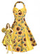 [Prévente] Robe Jaune Sunflower Dos Nu Box-Plissé Années 1950