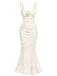 White 1930s Mermaid Bodycon Classic Dress 2