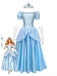 Set Robe Costume Princesse Cendrillon Bleu Clair Années 1970