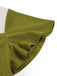 Robe Évasée Verte Col Cœur Panneau Contrasté Années 1950 4