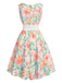 [Prévente] Robe Midi Chartreuse Dentelle Florale Sans Manches Années 1960 3