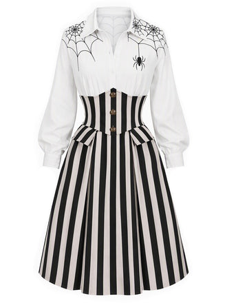 Robe d’Halloween à toile d’araignée années 1930