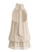 Robe dos nu à col montant et ourlet boule Années 1960