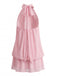 Robe dos nu à col montant et ourlet boule Années 1960