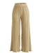 Pantalon Plissé à Taille Haute et Jambes Larges Années 1940