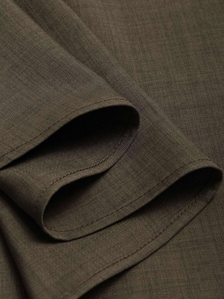 [Prévente] Robe marron sans manches à col V et boutons années 1940