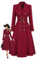 [Prévente] Manteau croisé ceinturé rouge vin années 1930