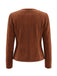 Blazer en daim croisé à manches longues années 1980