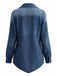 Veste jean bleue manches longues et revers années 1970