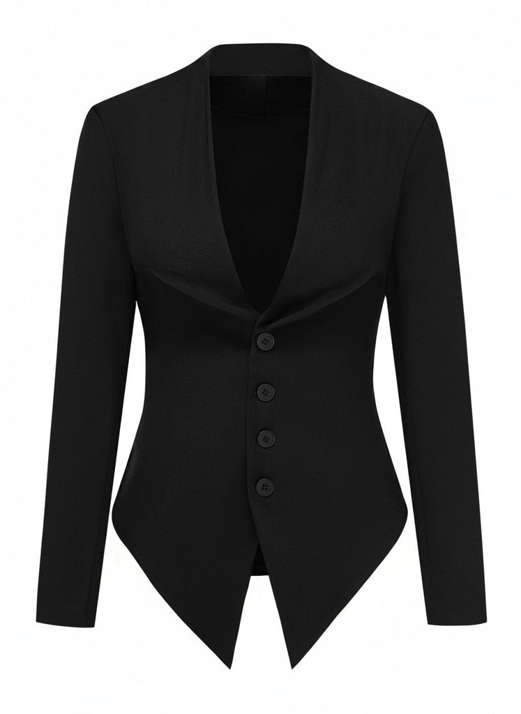 Veste blazer cintrée à boutons et revers tailleur années 1950 - 7
