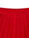 2PCS Robe Rouge Col Carré Polka Dots et Tablier Années 1950