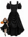 Robe Victorian Corset Dentelle Gothique Années 1980
