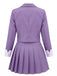 Ensemble deux pièces uni, blazer court et jupe plissée années 1960 - 4