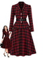 [Prévente] 2PCS Blazer noir et rouge à carreaux et jupe années 1950