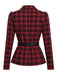[Prévente] Vest Tartan Rouge Col Tailleur années 1950