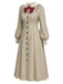 [Prévente] Robe à col Claudine, nœud, volants et manches bouffantes années 1940 - 3