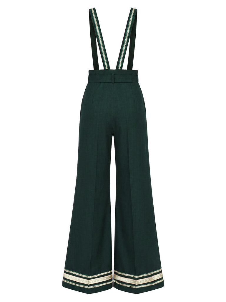 [Prévente] Ensemble deux pièces, blouse à manches ballon et pantalon à bretelles galonné années 1970 - 15