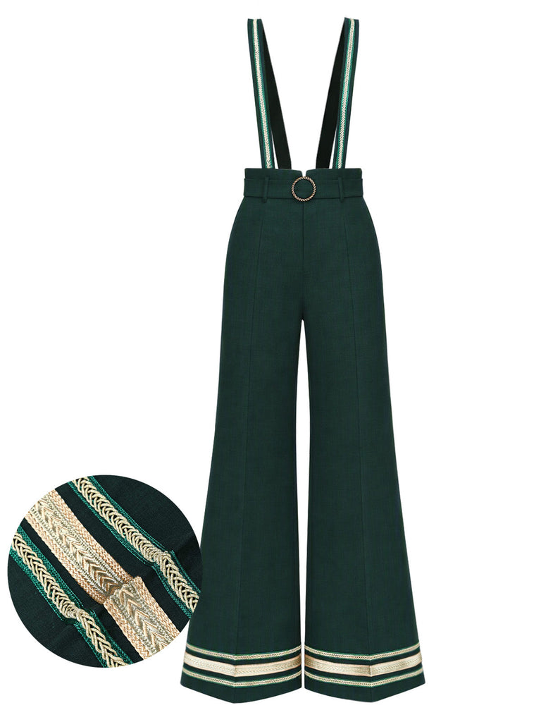 [Prévente] Ensemble deux pièces, blouse à manches ballon et pantalon à bretelles galonné années 1970 - 12