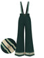 [Prévente] Salopette vert foncé galon doré et ceinture années 1970