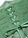 [Prévente] Robe asymétrique vert lac en dentelle et tulle superposé avec corset années 1970