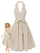 [Prévente] Robe Évasée Dos-Nu à Pois Ceinturée Années 1950