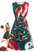 [Prévente] Robe Sans Manches À Imprimé Sapin De Noël années 1960