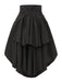 Jupe corset taille haute à laçage et ourlet asymétrique années 1980