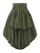 Jupe corset taille haute à laçage et ourlet asymétrique années 1980