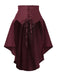 Jupe corset taille haute à laçage et ourlet asymétrique années 1980