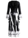 Robe de cosplay de sorcière à capuche et toile d’araignée pour Halloween années 1930