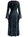 Robe de cosplay de sorcière à capuche et toile d’araignée pour Halloween années 1930