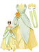 Ensemble robe de princesse féerique verte en satin à pétales années 1950