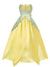 Ensemble robe de princesse féerique verte en satin à pétales années 1950