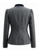 Veste ajustée gris foncé à col montant et boutons années 1950