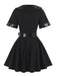 Ensemble mini-robe de policier noir années 50