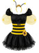 Ensemble costume 5PCS jaune et noir d'abeille pour cosplay Halloween Années 1950