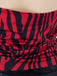 Ensemble 2PCS dos nu à rayures zèbre avec top ajouré et short en cuir Années 1940