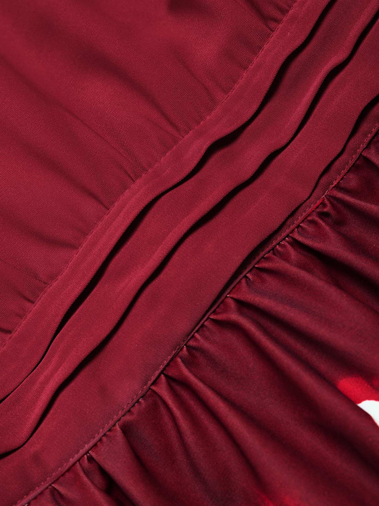 [Prévente] Robe rouge et blanche d’Halloween à imprimé coulures de sang années 1950