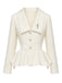 [Prévente] Ensemble deux pièces uni, manteau à col V et boutons et jupe sirène années 1940 - 5