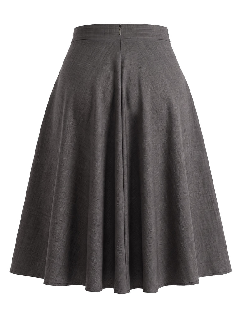 [Prévente] Ensemble 2 pièces gris foncé : top blazer et jupe années 1940
